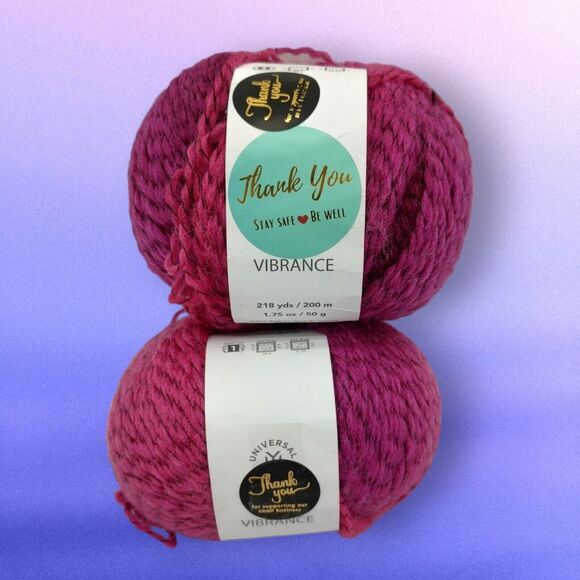 2-PK Universal Yarn Vibrance Color #01 Superwash Wool Nylon Polyester Blend 50g - Picture 1 of 6